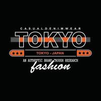 japan tokyo denim typografi t-shirt design vektor