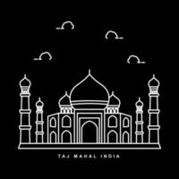 taj mahal moské illustration. Indien byggnad landmärke. översikt ikon vektor design