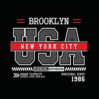 Original Brooklyn USA Urban Kleidung Typografie Design vektor