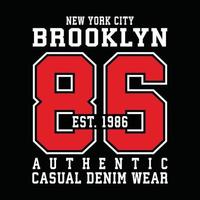 Original Brooklyn Urban Kleidung Typografie Design vektor