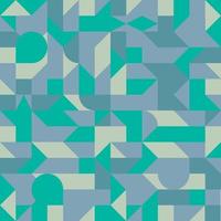 minimalistisches geometrisches nahtloses Muster mit einfachen Formen. abstrakter skandinavischer Hintergrund. blaue und grüne Geometrietapete. vektor