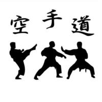 logotyper och symboler handla om karate vektor