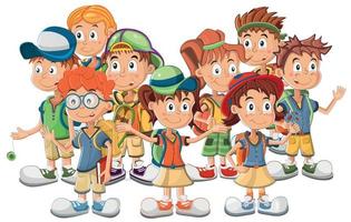 Gruppe von Schule Kinder Vektor Illustration