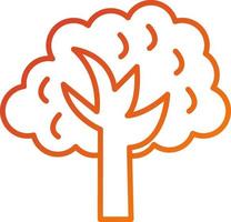 Herbstbaum-Symbol-Stil vektor