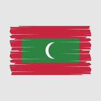 Malediven-Flaggen-Pinsel-Vektor vektor
