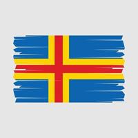 Aland-Inseln-Flagge-Pinsel-Vektor vektor