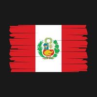 peru flag pinselvektor vektor