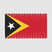 Osten Timor Flagge Vektor Illustration