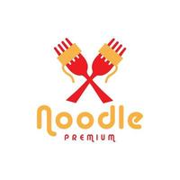 Ramen Nudel Logo Design japanisch Restaurant Chinesisch Symbol Symbol Vektor Illustration Vorlage