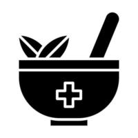Kräuter- Medizin Vektor Symbol