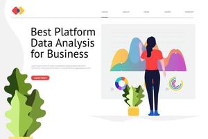 webbplats för dataanalys vektor