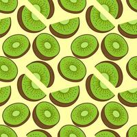 Vektor Muster mit Kiwi. nahtlos Muster mit Kiwi Muster.gesund Essen Konzept mit Obst drucken. Vektor Illustration.