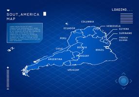 Sydamerika Modern Map Vector