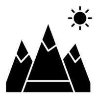 bergen landskap vektor ikon
