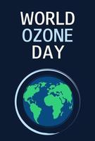värld ozon dag. internationell ozon dag. ozon dag banderoller. ozon dag bakgrund. illustration vektor för tema värld ozon dag.