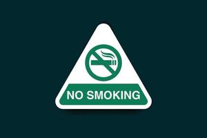 Nej rökning ikon grön Färg design vektor