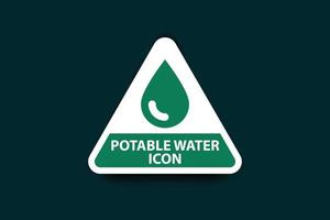 drickbar vatten ikon och grön Färg grafik design vektor