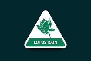 Lotus Blume Symbol und Grün Farbe Design vektor