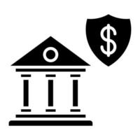 Bankwesen Sicherheit Vektor Symbol