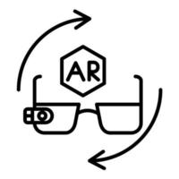 Vektorsymbol für AR-Brille vektor