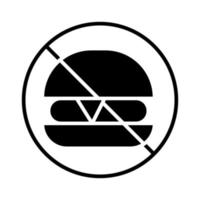 Nein schnell Essen Vektor Symbol