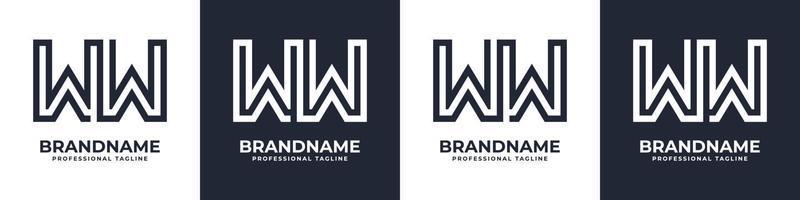 enkel ww monogram logotyp, lämplig för några företag med ww eller w första. vektor