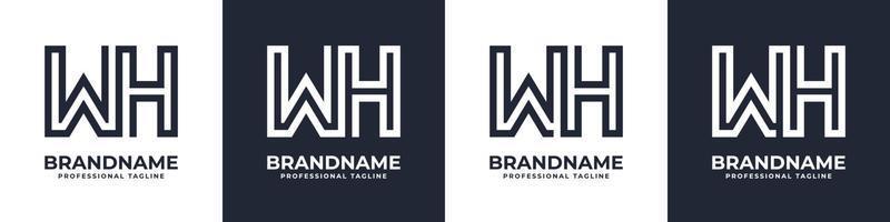 enkel wh monogram logotyp, lämplig för några företag med wh eller H w första. vektor