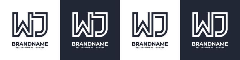 enkel wj monogram logotyp, lämplig för några företag med wj eller jw första. vektor