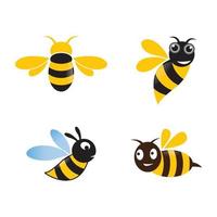 bee logotyp bilder set vektor