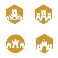 Schloss Logo Bilder gesetzt vektor