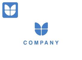 Brief v oder Schmetterling Vektor Logo. gebildet von ein Kreis Schnitt in Stücke sauber und einfach Logo. geeignet zum Essen oder Schönheit Produkt Logo