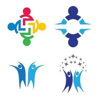 Community Care Logo Bilder Design-Set vektor