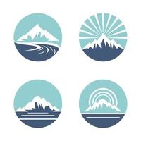 Berg Logo Bilder gesetzt vektor