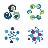 Molekül-Logo-Design-Set vektor