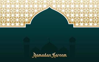 ramadan kareem vektor kort med moské båge och arabicum mönster