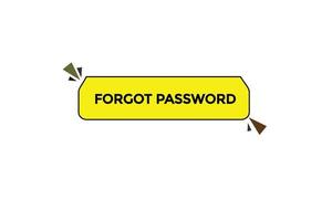 vergessen Passwort vectors.sign Etikette Blase Rede vergessen Passwort vektor
