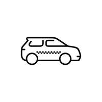 taxi linje ikon isolerat på vit bakgrund vektor