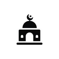 Moschee Symbol isoliert auf Weiß Hintergrund vektor