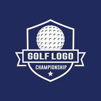 Golf Meisterschaft Logo Design vektor