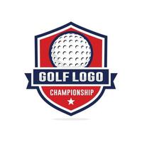 golf mästerskap logotyp design vektor