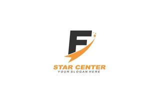 f Star Logo Design Inspiration. Vektor Brief Vorlage Design zum Marke.