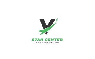 v Star Logo Design Inspiration. Vektor Brief Vorlage Design zum Marke.