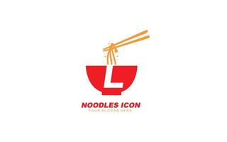 l Nudeln Logo Design Inspiration. Vektor Brief Vorlage Design zum Marke.