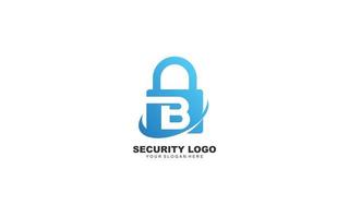 b säkerhet logotyp design inspiration. vektor brev mall design för varumärke.