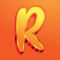 3D-Darstellung des Buchstabens r vektor