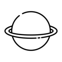 Saturn Linie Symbol. vektor