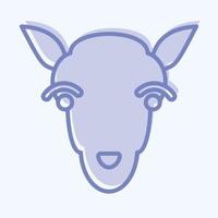 ikon lamm. relaterad till djur- huvud symbol. enkel design redigerbar. enkel illustration vektor
