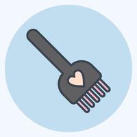 Symbol Haar Farbstoff Bürste. verbunden zu Friseur Symbol. Schönheit Saloon. einfach Illustration vektor