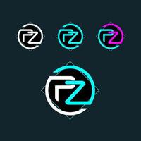 pz Z P trendig brev logotyp design vektor