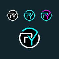 py Y P trendig brev logotyp design vektor